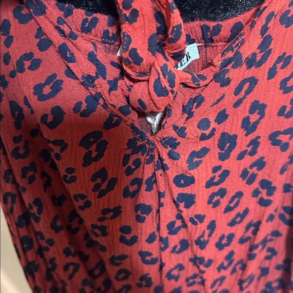 Moral Fiber Red and Black Leopard Print Camisole - Picture 3 of 7